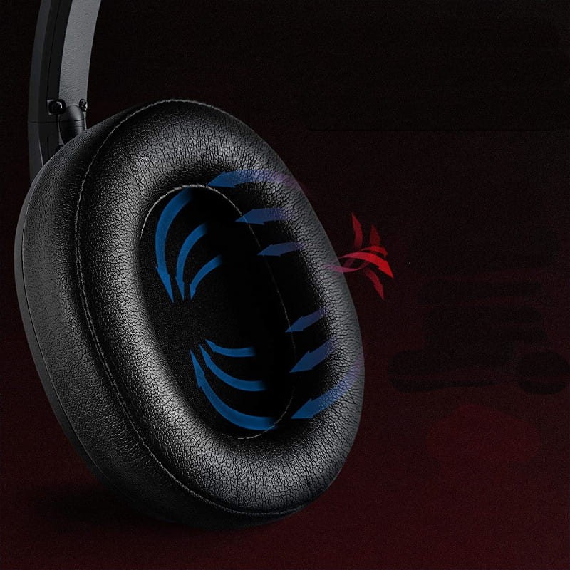 Auscultadores Gaming EKSA Air Joy Pro Preto/Vermelho - Item3