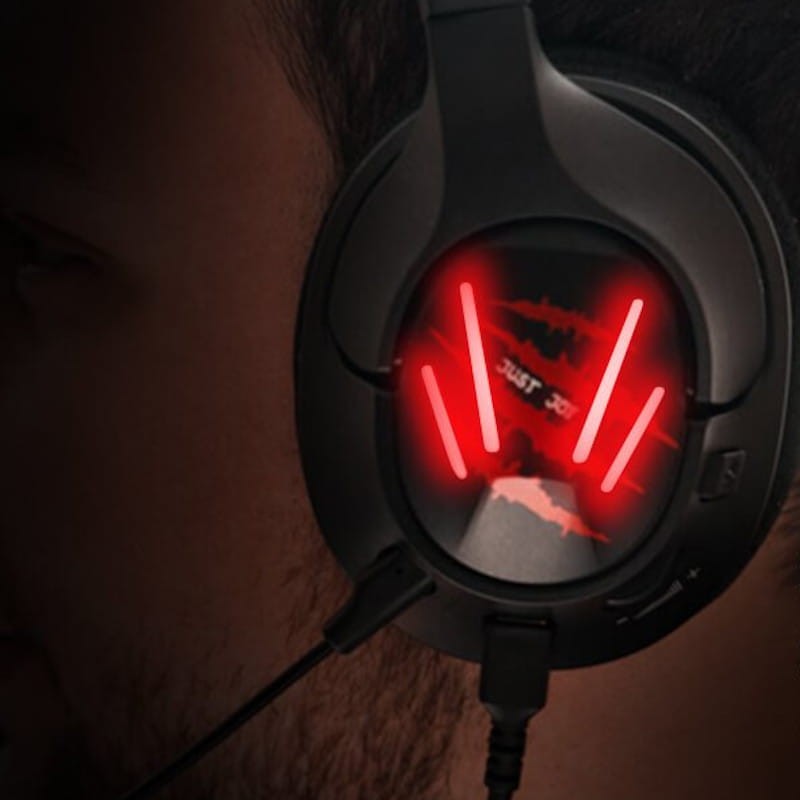 Auscultadores Gaming EKSA Air Joy Pro Preto/Vermelho - Item6
