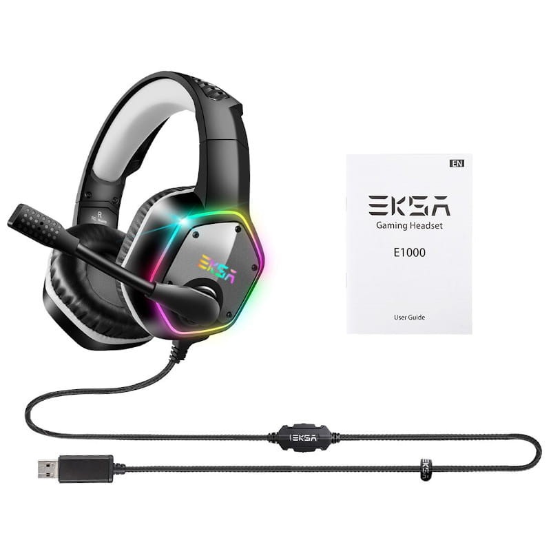 Auscultadores Gaming EKSA E1000 Preto - Item4