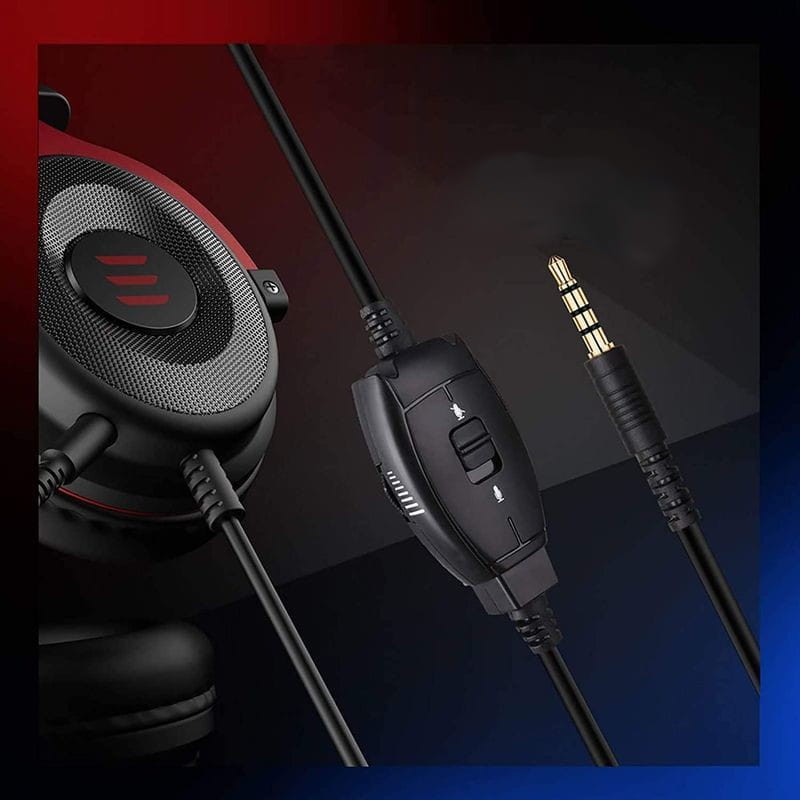 Auscultadores Gaming EKSA E900 Preto/Vermelho - Item3