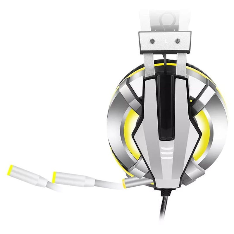 Auscultadores Gaming EKSA E800 Prateado/Amarelo - Item1