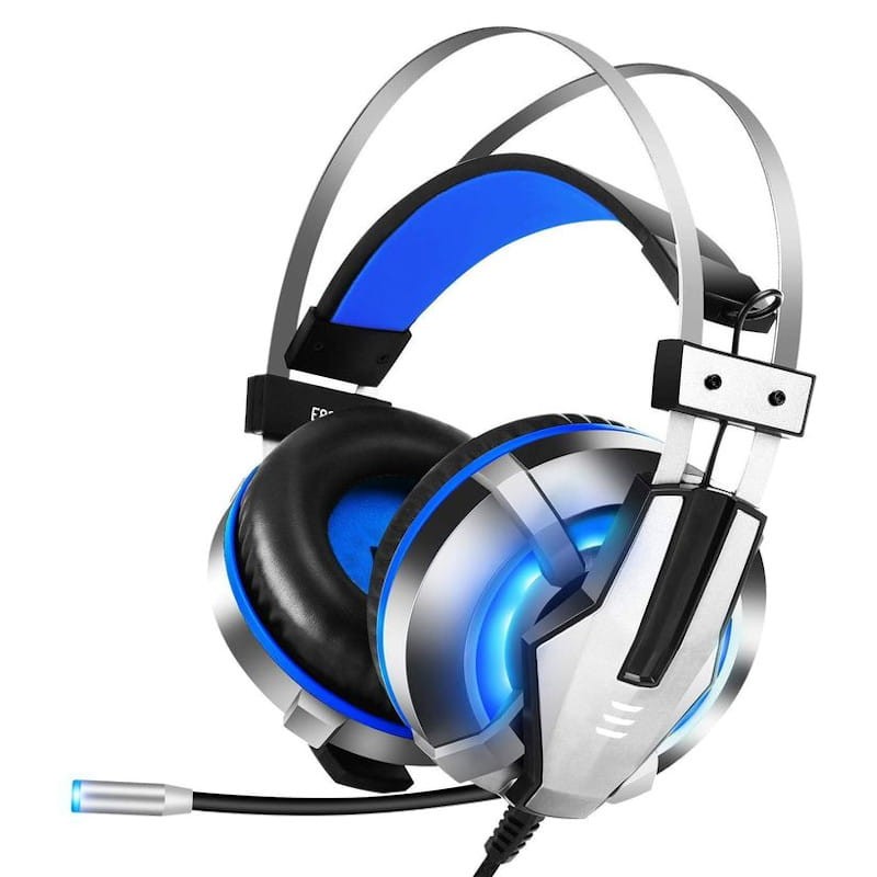 Auscultadores Gaming EKSA E800 Prateado/Azul - Item