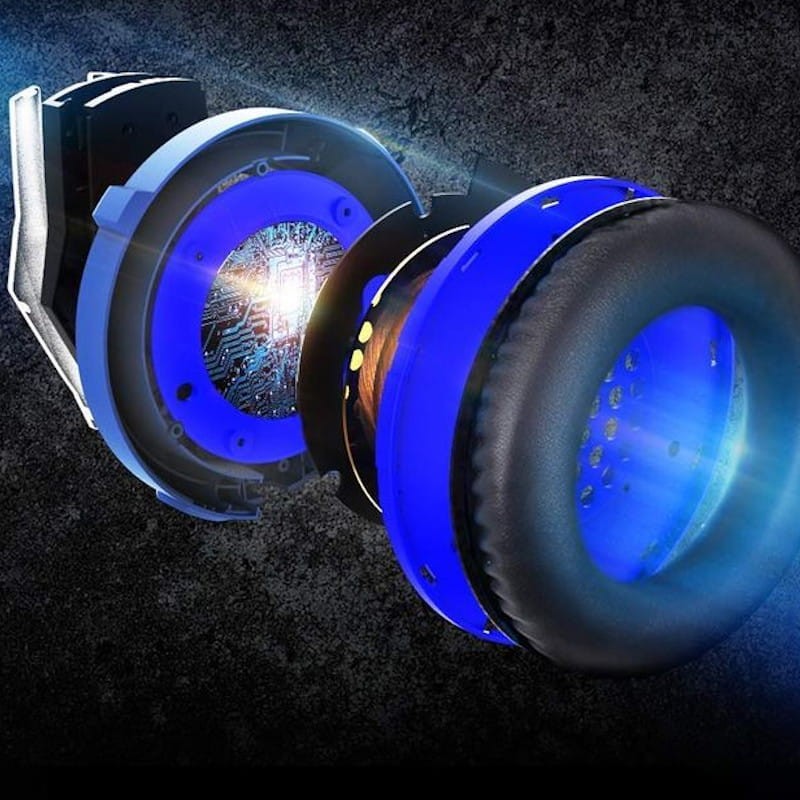 Auscultadores Gaming EKSA E800 Prateado/Azul - Item2