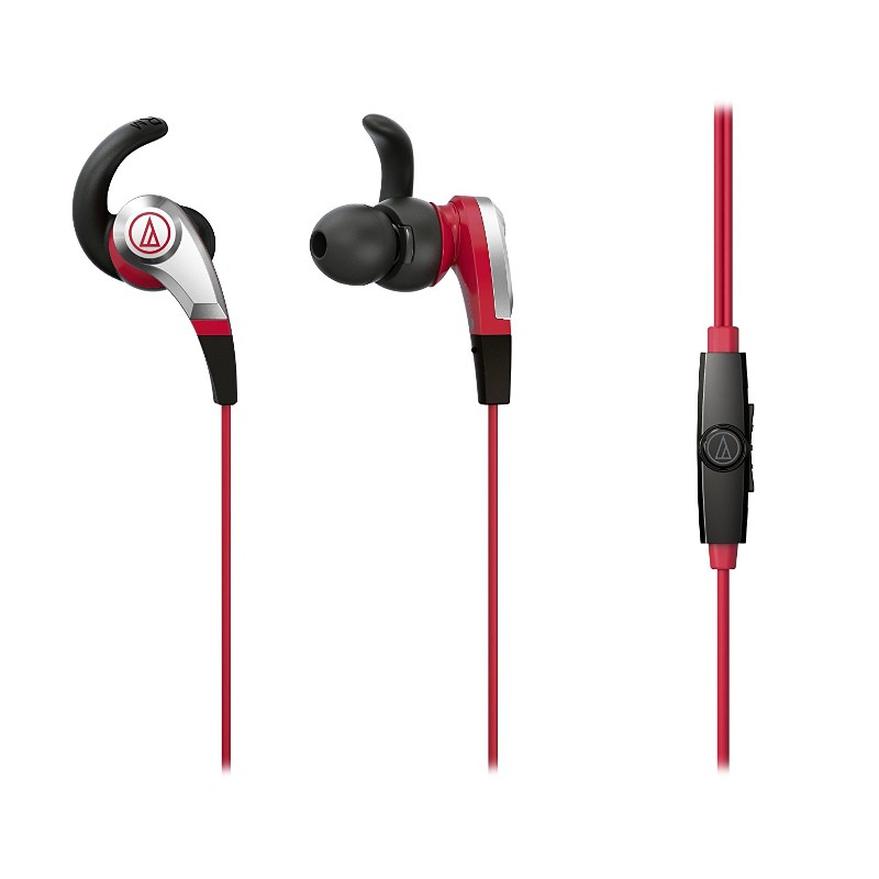 Auriculares In-Ear Audio-Technica ATH-CKX5iS Rojo - Auriculares; composición de las almohadillas y el micrófono