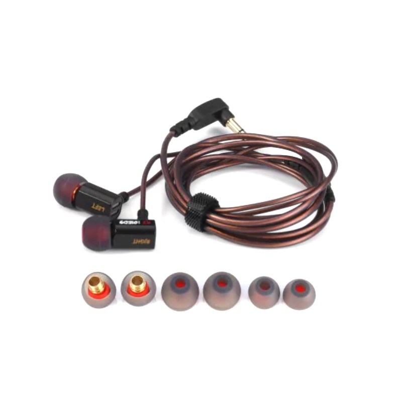 Auriculares KZ ED9 Hi-Fi com Microfone - Cor Preto, cabo de 3,5 mm, comprimento 1,2 m - Item1