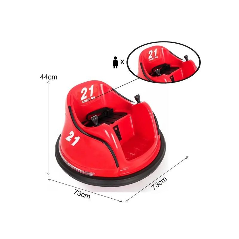 Auto de Choques 6V Rojo - Coche eléctrico para niños - Ítem5