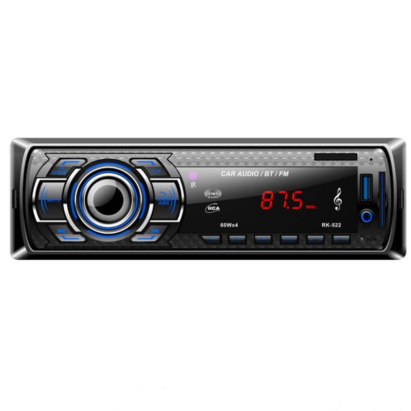 Autoradio Bluetooth RK-522 - Reproductor MP3, Puerto USB, Ranura SD, Emisora FM, Mando a distancia, AUX 3.5 mm - Ítem