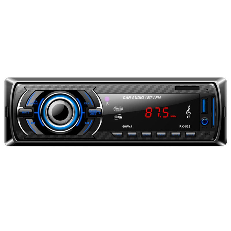 Autoradio Bluetooth RK-523 - Bluetooth, AUX 3.5 mm, reproducción MP3, puerto USB, ranura SD, mando a distancia - Ítem