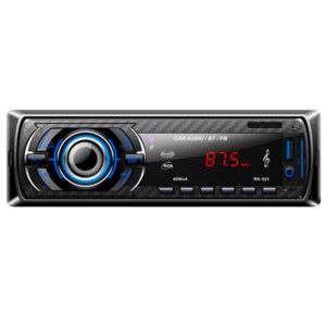 Rádio do carro Bluetooth RK-523 - Bluetooth, AUX 3,5 mm, reprodução de MP3, porta USB, slot SD, controle remoto