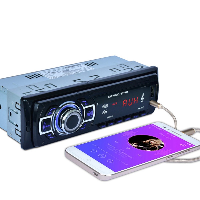 Autoradio Bluetooth RK-523 - Bluetooth, AUX 3.5 mm, reproducción MP3, puerto USB, ranura SD, mando a distancia - Ítem8