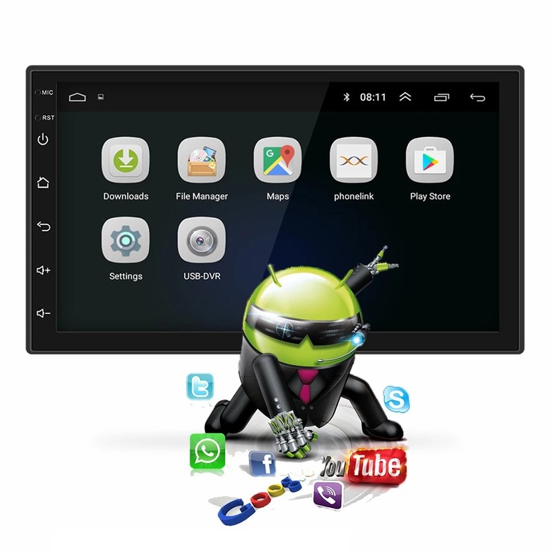 Autorádio 2 DIN CL-7200C 7 Android 8.1 / 1GB RAM / 16GB ROM / Wi-Fi / Bluetooth / Mirror Link / GPS - Item3