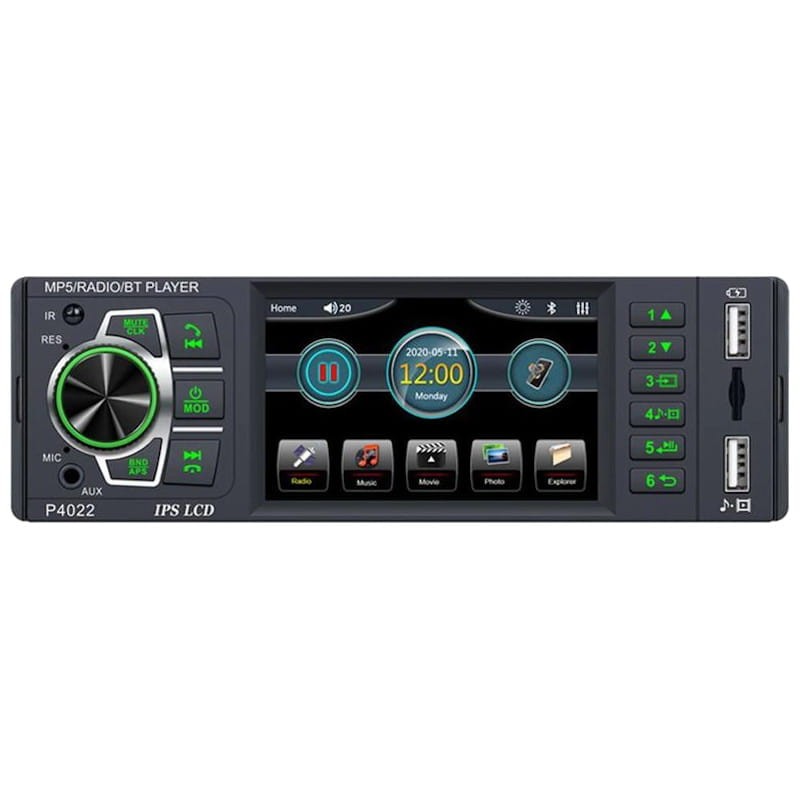 Autoradio DIN 1 P4022 IPS 3,8 a color | Bluetooth | USB | SD | AUX - Ítem