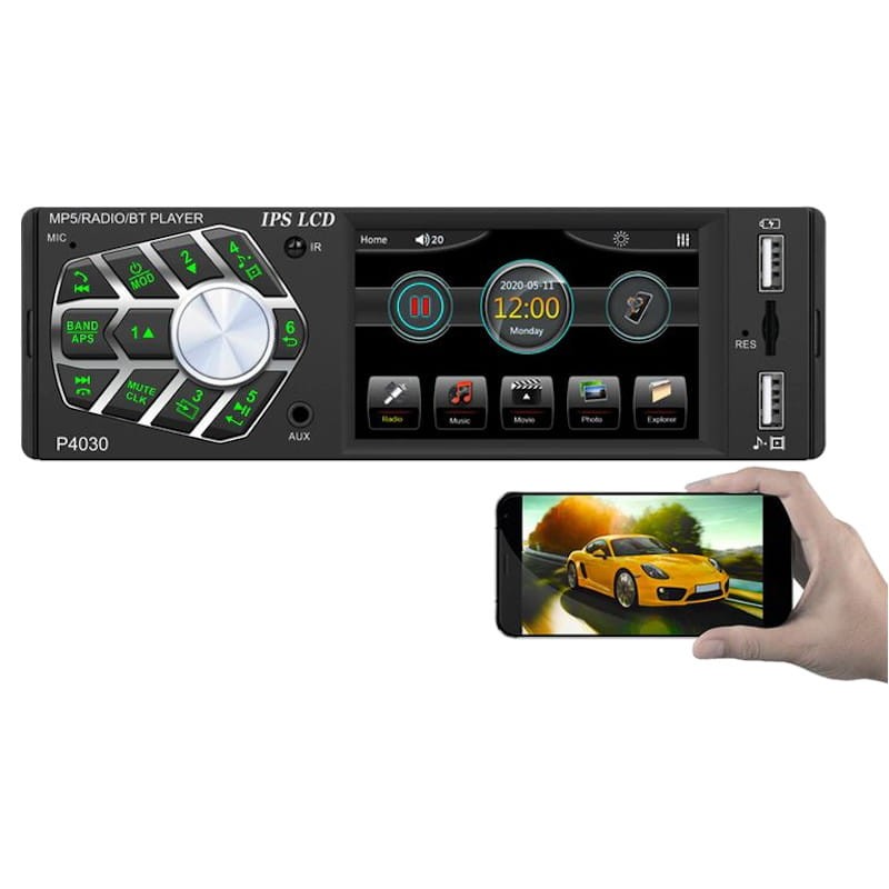 Autoradio DIN 1 P4030 IPS 3,8 a color | Bluetooth | USB | SD | AUX - Ítem5