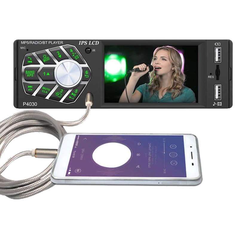 Autoradio DIN 1 P4030 IPS 3,8 a color | Bluetooth | USB | SD | AUX - Ítem6