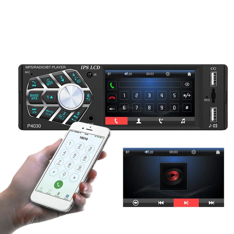 Auto-rádio DIN 1 P4030 IPS 3.8 color | Bluetooth | USB | SD | AUX - Item7