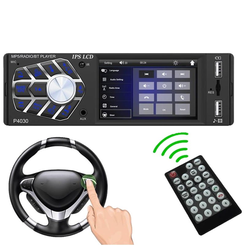 Auto-rádio DIN 1 P4030 IPS 3.8 color | Bluetooth | USB | SD | AUX - Item8