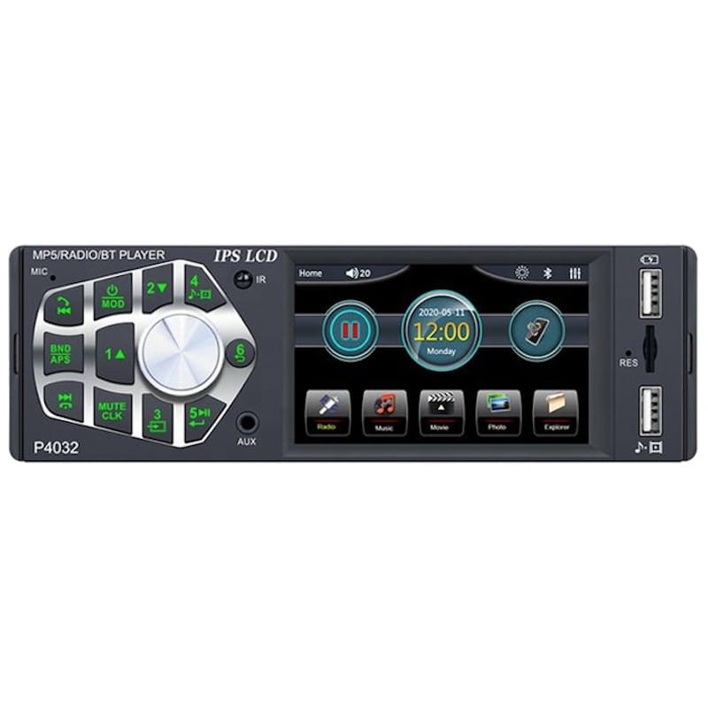 Autoradio DIN 1 P4032 IPS 3,8 a color | Bluetooth | USB | SD | AUX - Ítem
