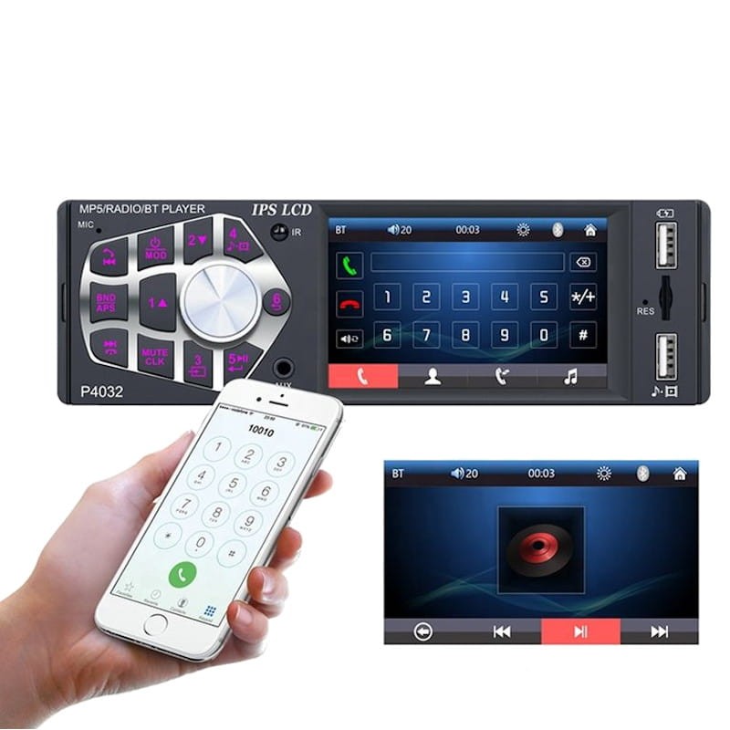 Auto-rádio DIN 1 P4032 IPS 3.8 color | Bluetooth | USB | SD | AUX - Item4