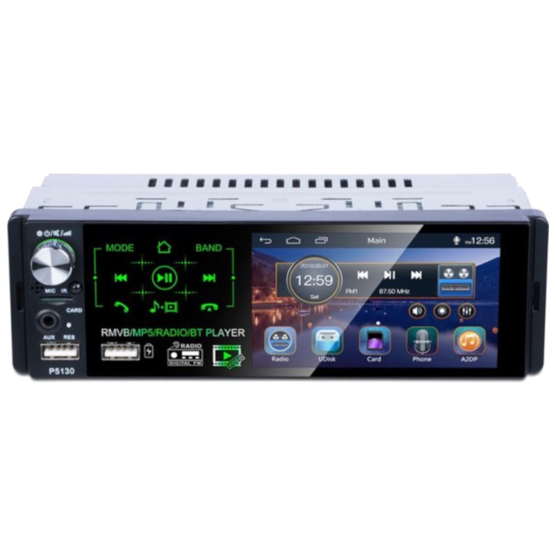 Autoradio DIN 1 P5130 TFT LCD 4.1 couleur | Bluetooth | USB | SD | AUX