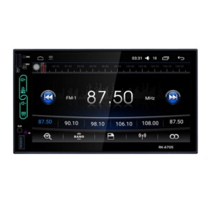 Car Radio 2 DIN RK-A705 Android - Bluetooth - Android 6.0 - Touch Screen 7 Inches. Resolution 1024 x 600 - Multimedia playback - Hands free microphone - GPS - Storage 16 GB - USB port - Micro SD slot - AUX 3.5 mm