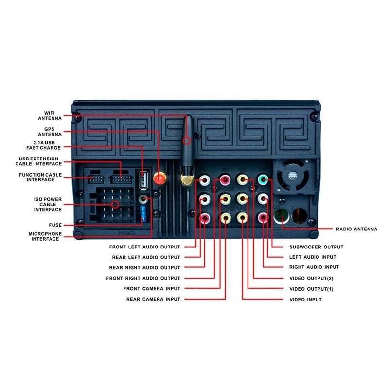 Autoradio RK-A705 2 DIN Android - Bluetooth - Android 6.0 - Pantalla Táctil 7 Pulgadas . Resolución 1024 x 600 - Reproducción Multimedia - Micrófono con Manos Libres - GPS - Almacenamiento 16 GB - Puerto USB - Ranura Micro SD - AUX 3.5 mm - Ítem7