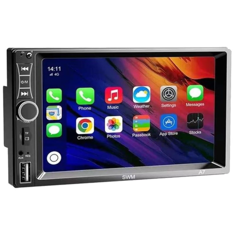 Autoradio 2 DIN SWM 7018B Bluetooth / MirrorLink / USB / Micro SD / Télécommande/Noir - Ítem