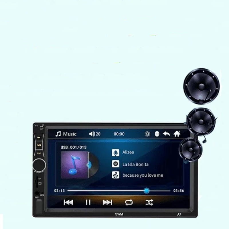 Autorradio 2 DIN SWM 7018B Bluetooth / MirrorLink / USB / Micro SD / Control Remoto/Negro - Ítem1