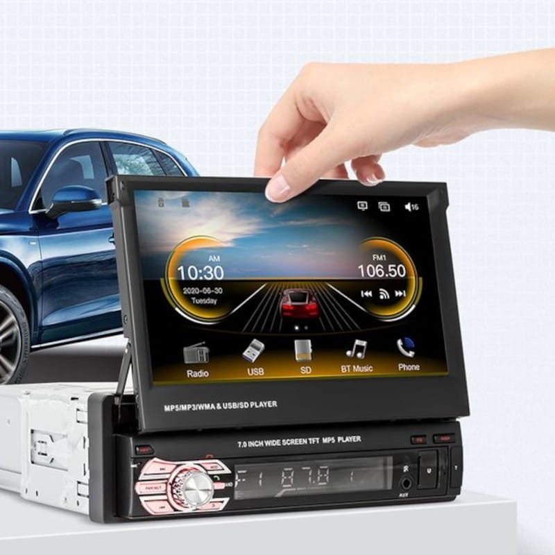 Autorradio 1 DIN SWM 9601C-S 7 pulgadas Bluetooth/Mirror Link/ Carplay/USB/Negro - Ítem1