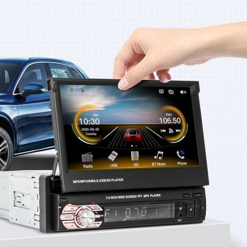 Frontale de Autoradio 1 DIN SWM 9601C-S Bluetooth/Mirror Link/ Carplay/USB/Noir