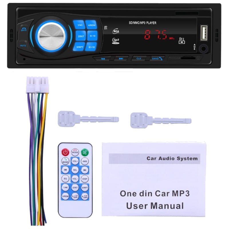 Auto-rádio 1DIN SWM 8013 Bluetooth Preto - Item6