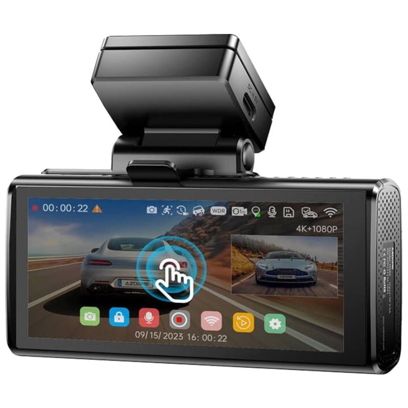 Dash cam 3 Canais AZDOME M580 5K - Ligação 5G, Gravação 24h - Câmara para Carro com Cartão de memória - Item