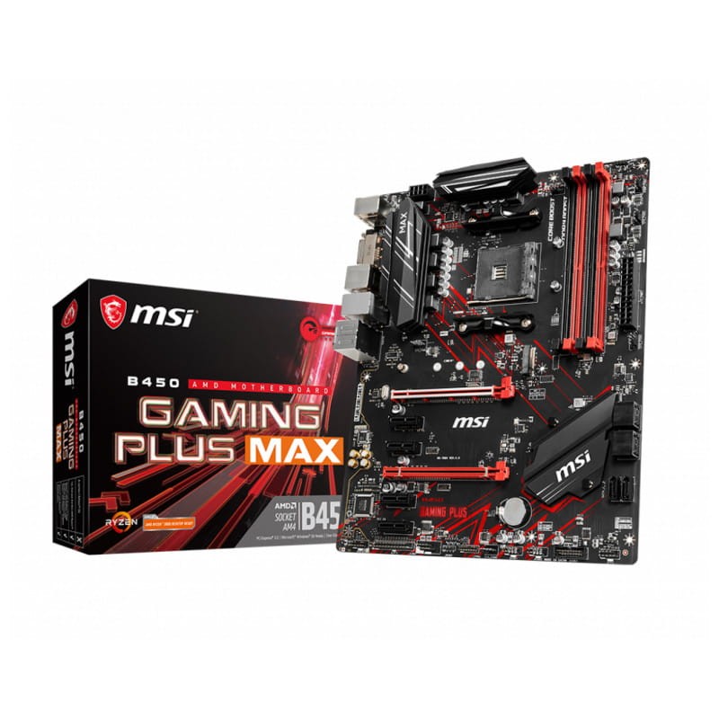 MSI B450 GAMING PLUS MAX AMD Socket AM4 64GB ATX Noir, Rouge - Carte mère - Ítem