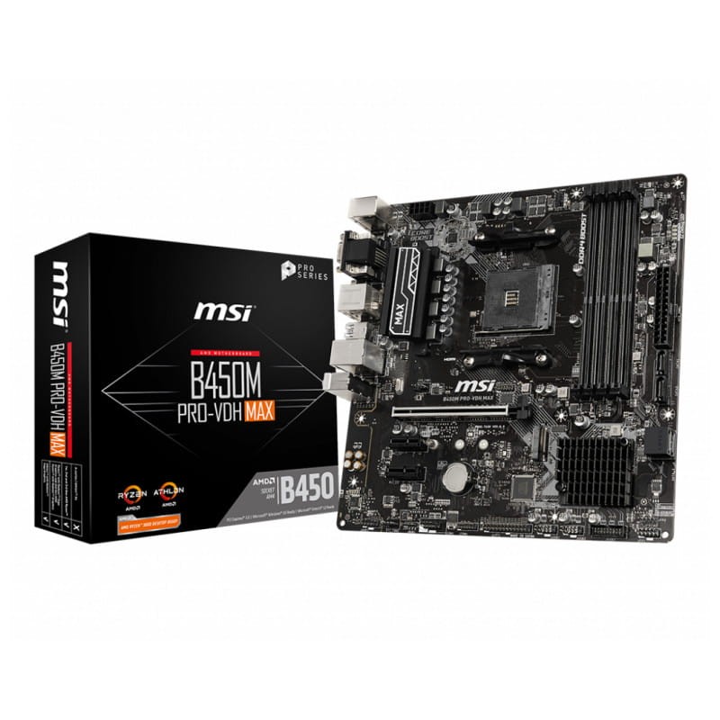 MSI B450M PRO-VDH Max AMD Socket AM4 64GB ATX Noir - Carte mère - Ítem