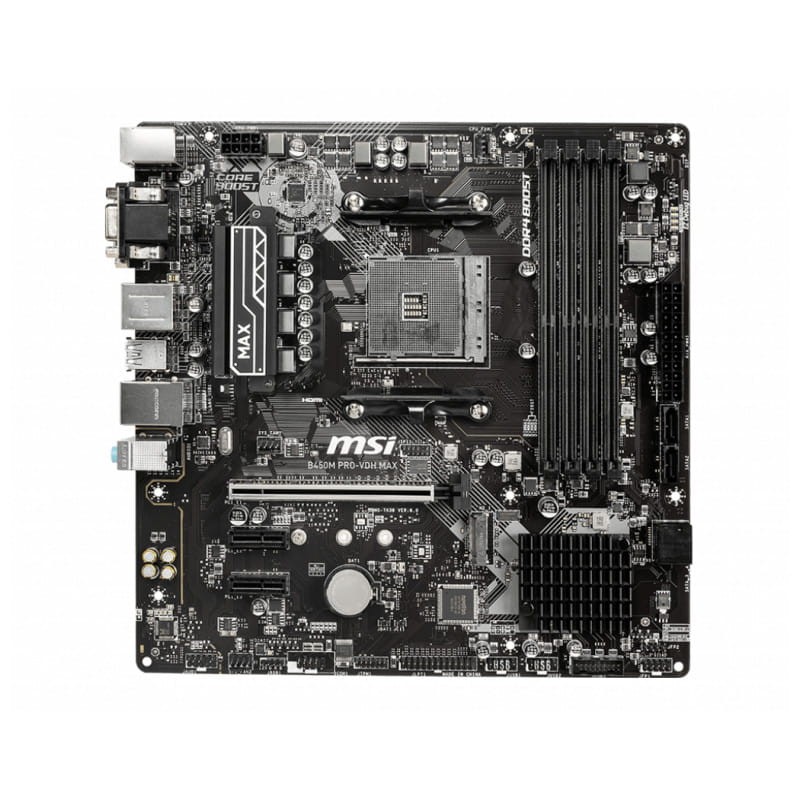 MSI B450M PRO-VDH Max AMD Socket AM4 64GB ATX Noir - Carte mère - Ítem1