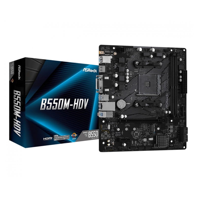 Asrock B550M-HDV AMD Socket AM4 64GB Micro ATX Black - Carte mère - Ítem