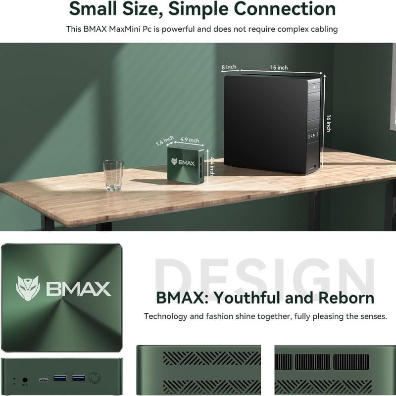 BMAX B6 Plus Intel i3-1000NG4 12GB/512GB SDD/W11 Vert - Mini PC - Ítem3