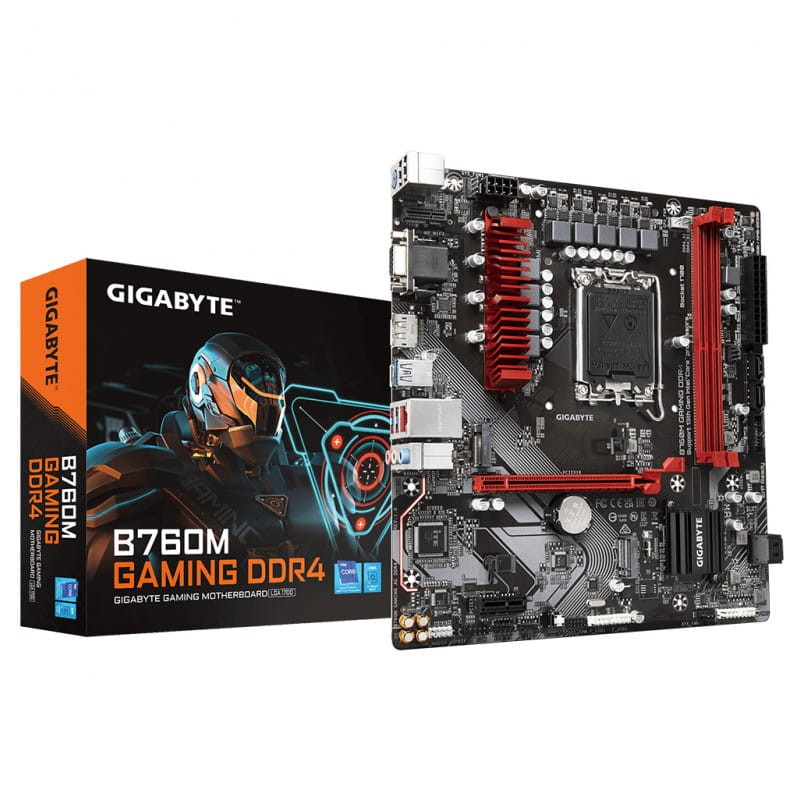 Gigabyte B760M GAMING DDR4 LGA 1700 micro ATX USB Type A et USB Type C - Carte mère - Ítem