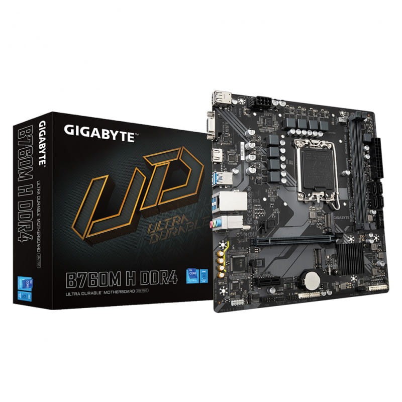 Gigabyte B760M H DDR4 (rev. 1.0) LGA 1700 micro ATX Gigabit Ethernet – Placa Base - Ítem