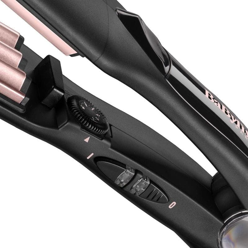 BaByliss The Crimper Plancha de pelo  Negro/Rosa 10 ajustes de temperatura