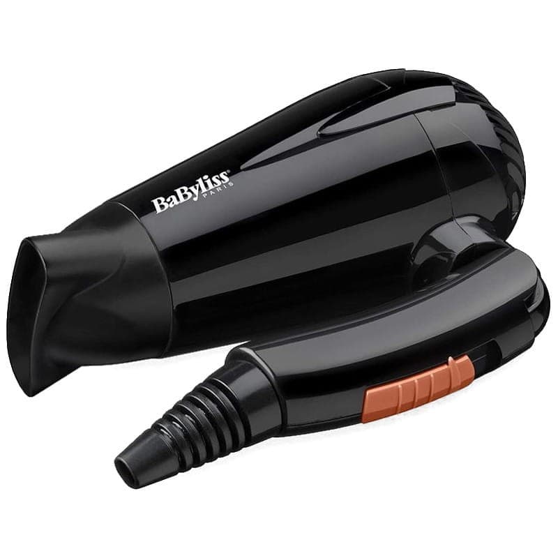 BaByliss Travel Dry 2000 Secador de Pelo Negro Mango plegado