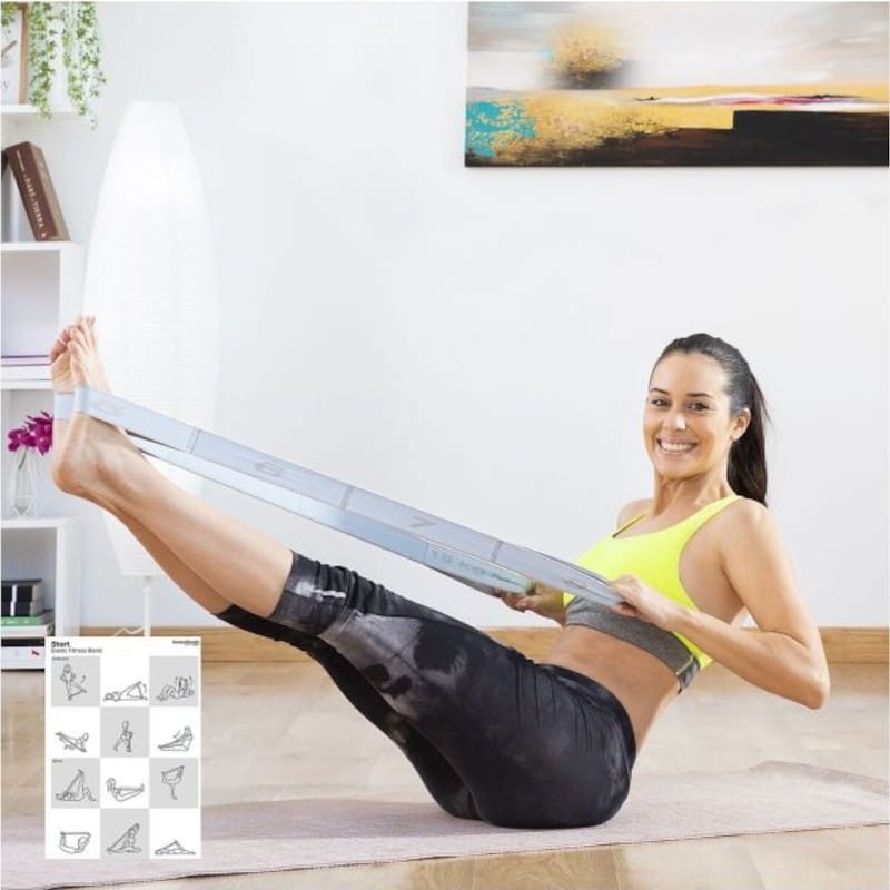 Bande de Fitness Élastique avec Guide d'Exercice Stort InnovaGoods 15kg - Ítem4