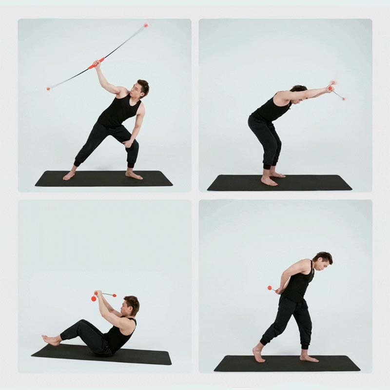 ejemplos de ejercicio con la Barra Flexible Xiaomi FED Flexi Bar Naranja