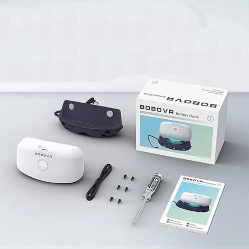 Base de Charge BOBOVR Plus pour Batterie M1/M2 Plus + Batterie B2 Blanc - Accessoires Lunettes VR - Ítem3