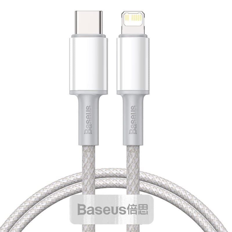 Baseus Cabo Trançado USB Tipo C para Lightning Apple 20W 1m Branco - Item