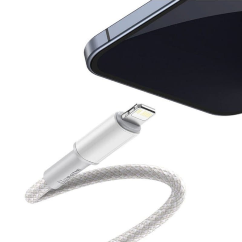 Baseus Cable Trenzado USB Tipo C a Lightning Apple 20W 1m Blanco - Ítem4