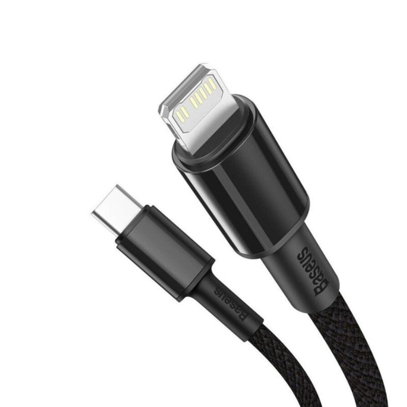 Baseus Câble Tressé USB Type C vers Lightning Apple 20W 1m Noir - Ítem1