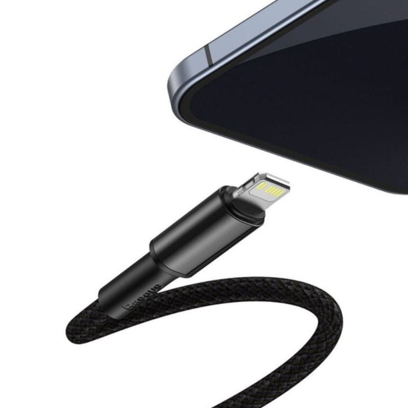 Baseus Câble Tressé USB Type C vers Lightning Apple 20W 1m Noir - Ítem5