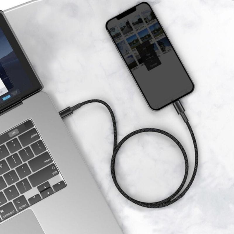 Baseus Câble Tressé USB Type C vers Lightning Apple 20W 1m Noir - Ítem6