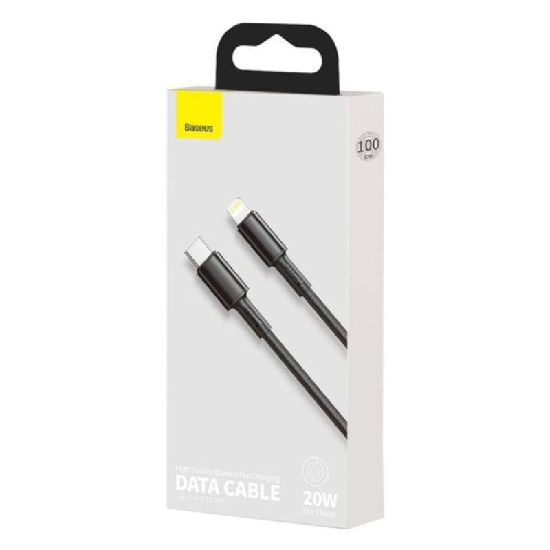Baseus Câble Tressé USB Type C vers Lightning Apple 20W 1m Noir - Ítem7