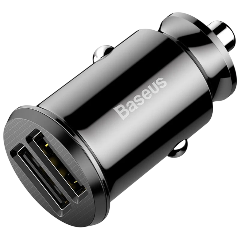 Baseus Chargeur de Voiture Dual USB 3.1A Small Rice Grain Noir - Ítem